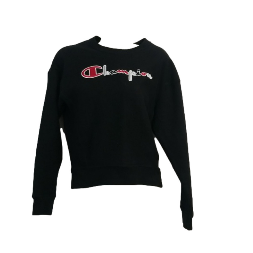 Champion Sweatshirt Fitted Black Logo